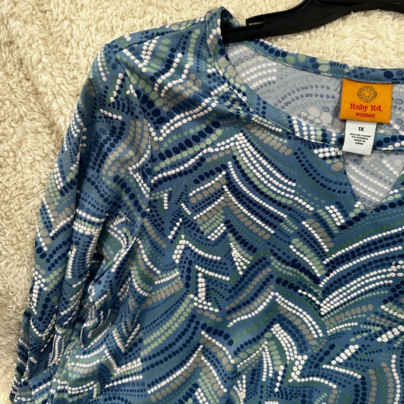 Ruby Rd. Multicolor Dotted Top - Picture 4 of 4